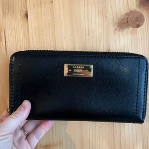 Lauren Ralph Lauren Black Leather Wallet